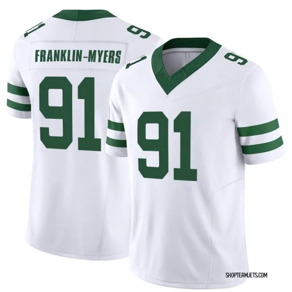 John Franklin Myers Signed Custom Jets Jersey JSA COA